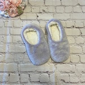 A New Day Lavender Fuzzy Slippers
